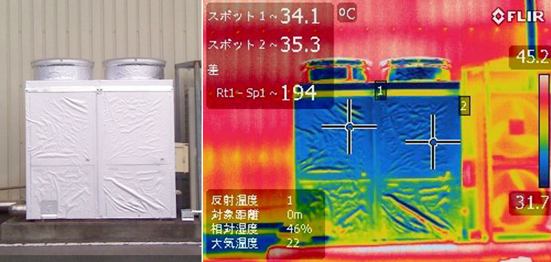 トップヒートバリアー エアコン室外機施工後