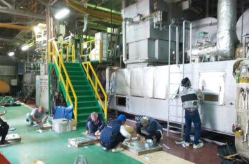 トップヒートバリアー 大型乾燥炉施工後